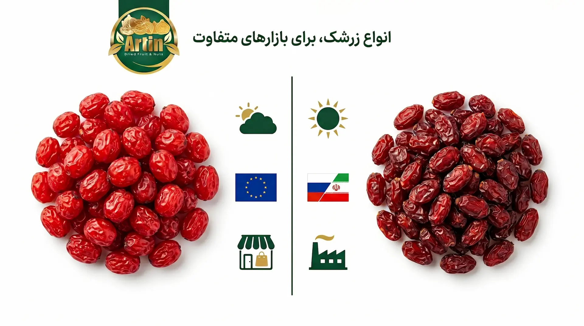 انواع زرشک برای بازار های متفاوت