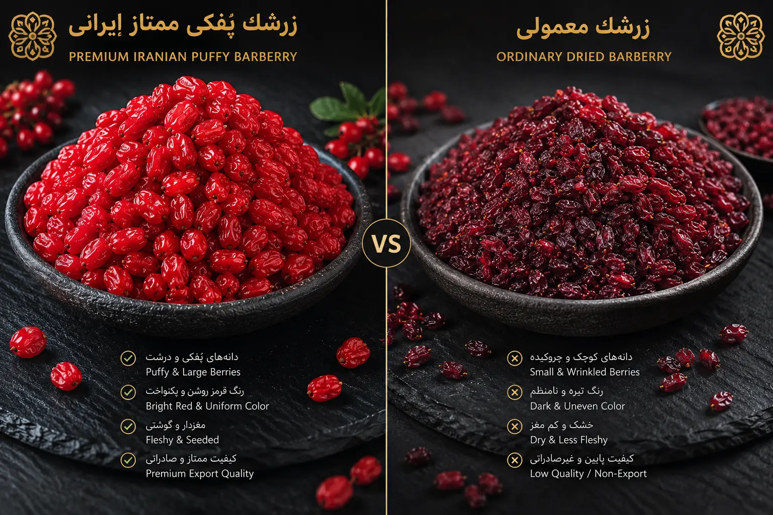 زرشک پفکی صادراتی ایران مناسب بازار کویت