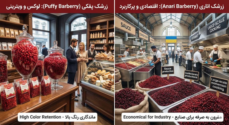 انواع زرشک مناسب برای صادرات به اوکراین
