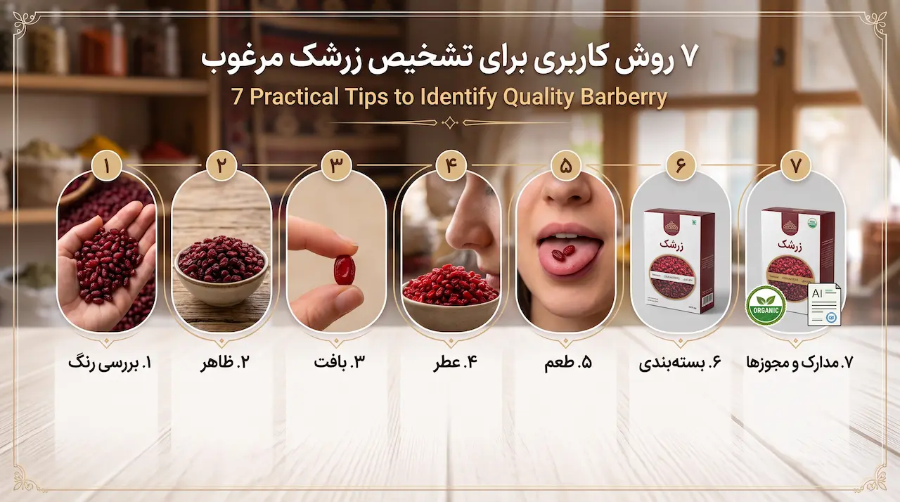 تشخیص زرشک مرغوب